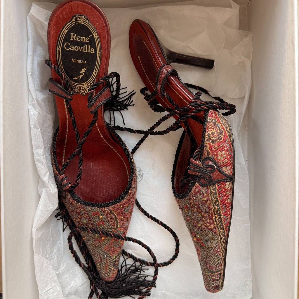 RENE CAOVILLA RED HEELS, 37