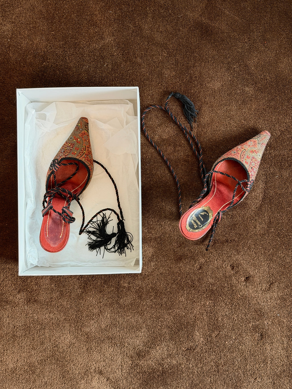 RENE CAOVILLA RED HEELS, 37