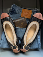 CHANEL BROWN FLATS, 36